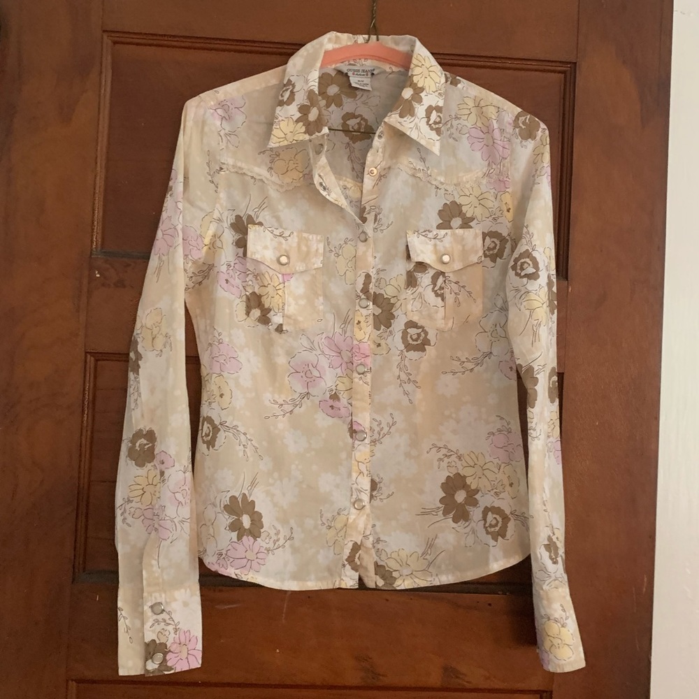 Guess Jeans Snap Front Floral Western